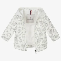 Moncler Enfant Ivory Teddy Bear Hooded Fynn Jacket Discount