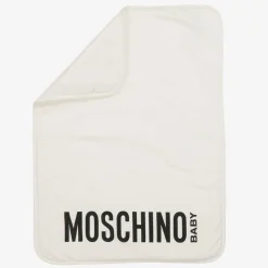 Moschino Baby Ivory Teddy Bear Logo Cotton Changing Bag (39cm)