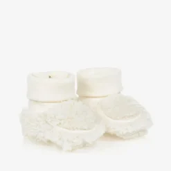 Pureté Du... Bébé Ivory Teddy Fleece Booties Clearance