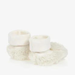 Pureté Du... Bébé Ivory Teddy Fleece Booties Clearance