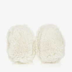 Pureté Du... Bébé Ivory Teddy Fleece Booties Clearance