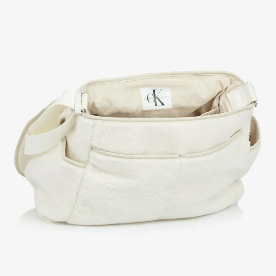 Calvin Klein Ivory Teddy Fleece Changing Bag (42cm) Clearance