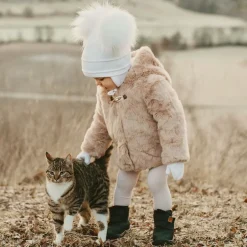 Sätila of Sweden Ivory Twiddle Knitted Baby Mittens Online