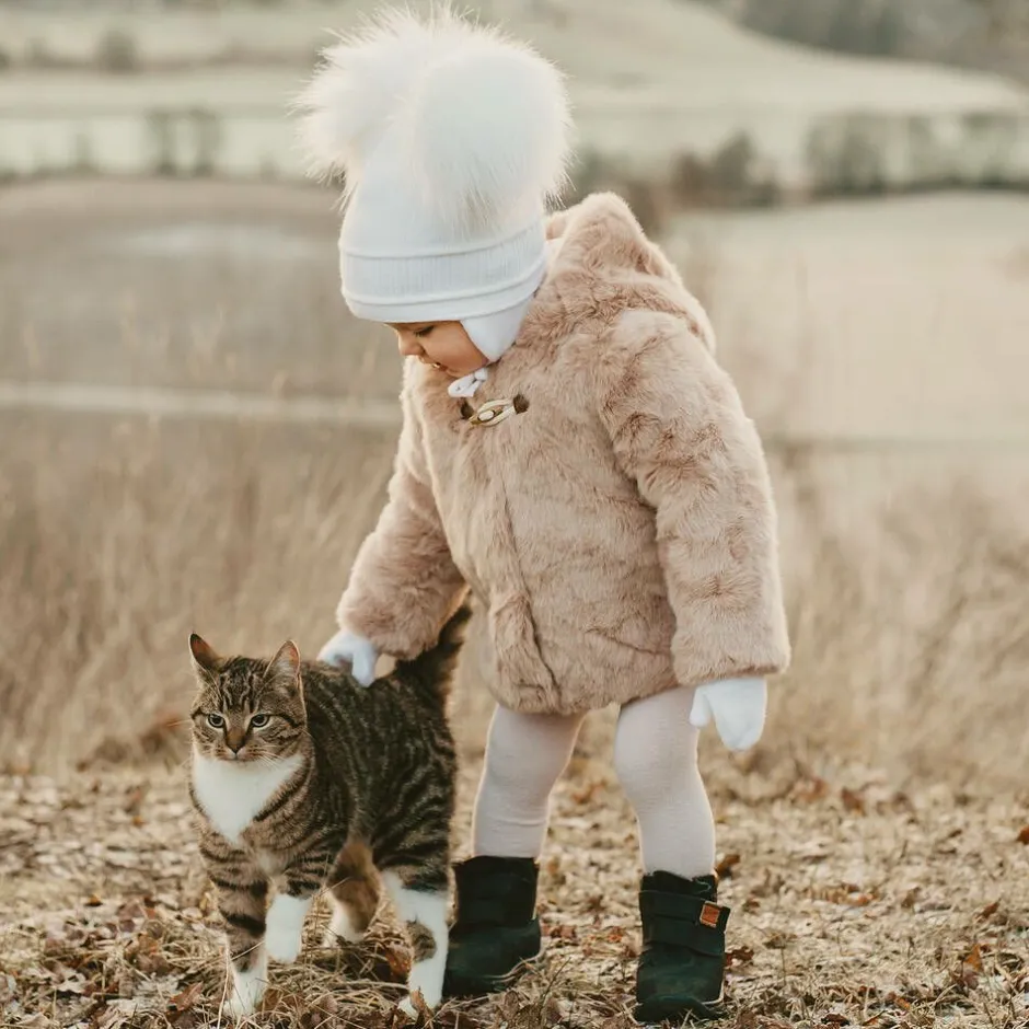 Sätila of Sweden Ivory Twiddle Knitted Baby Mittens Online