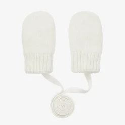 Jamiks Ivory Wool & Cashmere Baby Mittens Online