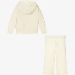 Moncler Enfant Ivory Wool Knit Tracksuit Outlet