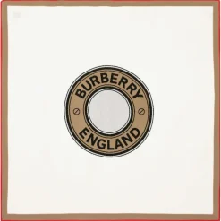 Burberry Ivory Wool Logo Blanket (97cm) New