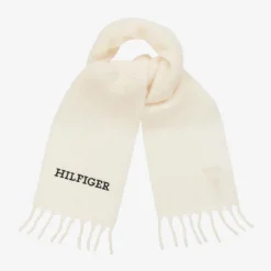 Tommy Hilfiger Ivory Wool Scarf (150cm) Best