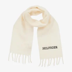Tommy Hilfiger Ivory Wool Scarf (150cm) Best