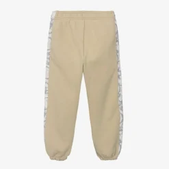 Versace Junior Boys Beige Cotton Barocco Joggers Sale