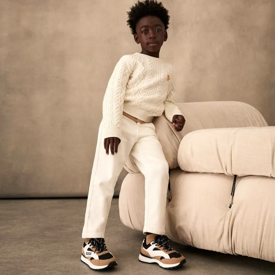 BOSS Junior Boys Black & Beige Socks (3 Pack) New