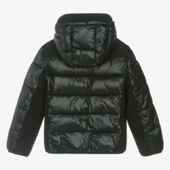 Guess Junior Boys Black Hooded Puffer Jacket Outlet