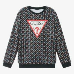 Guess Junior Boys Blue Cotton Sweatshirt Outlet