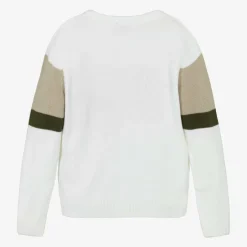 Guess Junior Boys White Knitted Jumper Hot