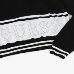 Guess Junior Girls Black Cotton Knit Sweater
