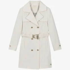 Guess Junior Girls Ivory Trench Coat Hot