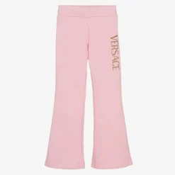 Versace Junior Girls Pink Cotton Flared Joggers Best