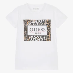Guess Junior Girls White Cotton T-Shirt Sale