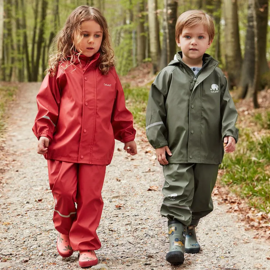 CeLaVi Khaki Green 2 Piece Rainsuit Outlet