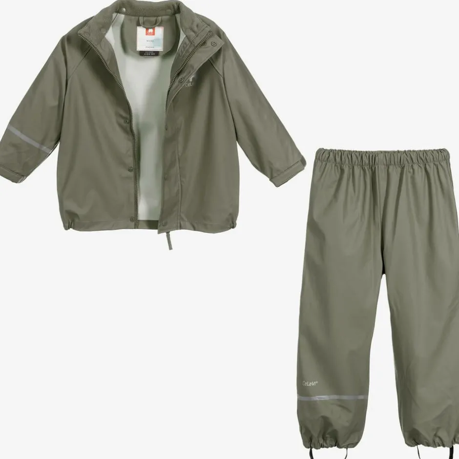 CeLaVi Khaki Green 2 Piece Rainsuit Outlet