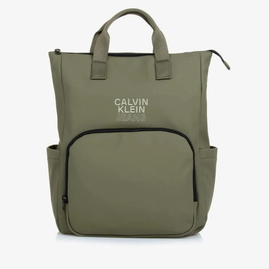 Calvin Klein Khaki Green Changing Backpack (40cm) Outlet