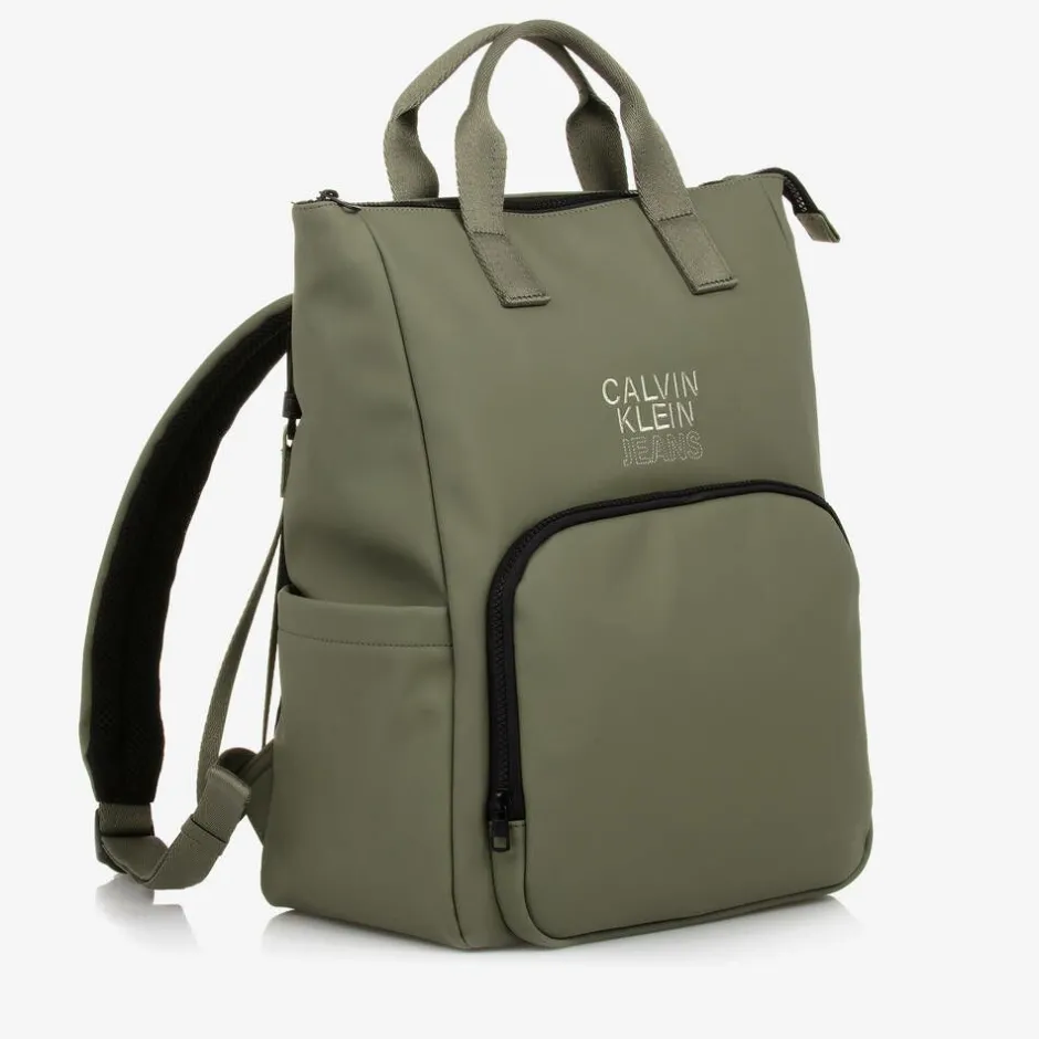 Calvin Klein Khaki Green Changing Backpack (40cm) Outlet