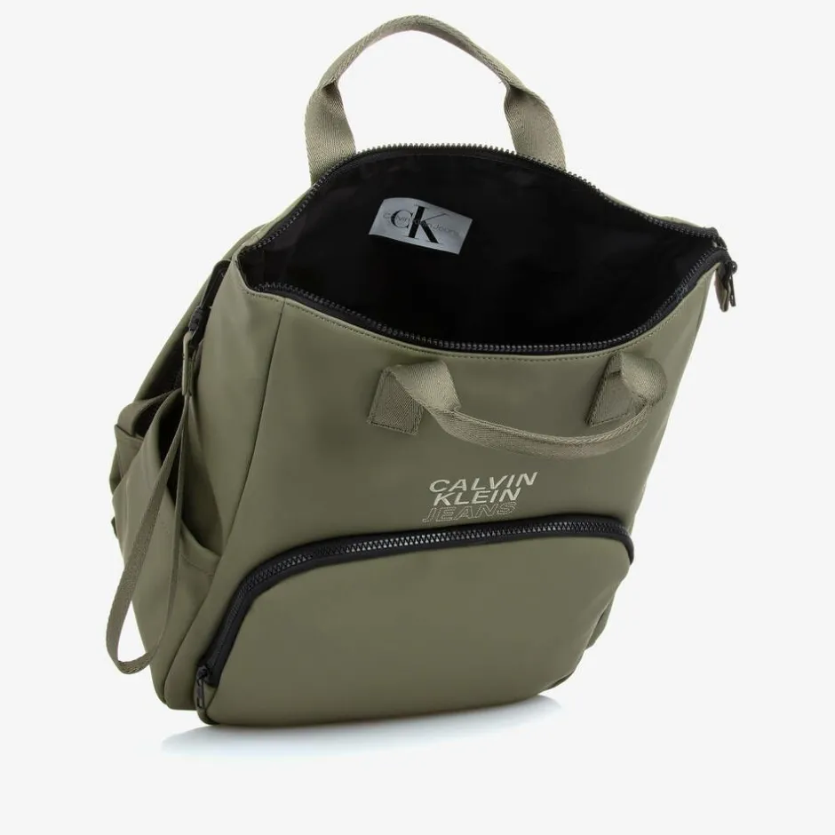 Calvin Klein Khaki Green Changing Backpack (40cm) Outlet