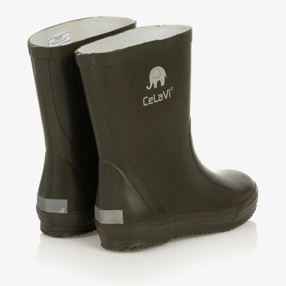 CeLaVi Khaki Green Rain Boots New