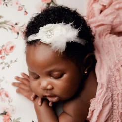 Cute Cute Lemon Flower & Feather Headband Sale