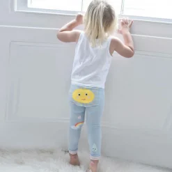 Powell Craft Light Blue Cotton Leggings Sale