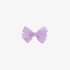 Peach Ribbons Lilac Purple Bow Hair Clip (7cm) Hot