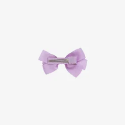 Peach Ribbons Lilac Purple Bow Hair Clip (7cm) Hot