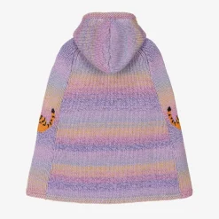 Gucci Lilac Purple Cat Wool Poncho Online