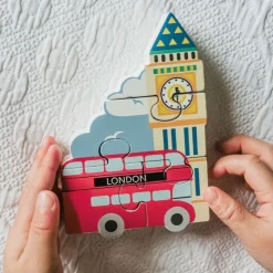 Orange Tree Toys London Bus Wooden Puzzle (12cm) New