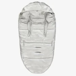 Elodie Metallic Silver Padded Footmuff (90cm) SilverSheen Outlet