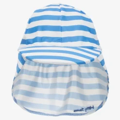 Mitty James Mid-Blue Striped Legionnaire's Hat (UPF 50+)