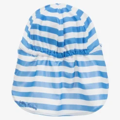 Mitty James Mid-Blue Striped Legionnaire's Hat (UPF 50+)