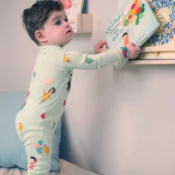 Books to Bed Mint Green Cotton Babysuit & Book Set Outlet