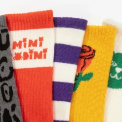 Mini Rodini Multicolour Organic Cotton Socks (7 Pack) New