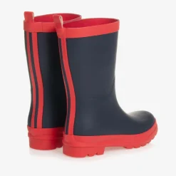 Hatley Navy Blue & Red Rain Boots Discount