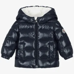 Moncler Enfant Navy Blue Anand Down Padded Puffer Coat Outlet