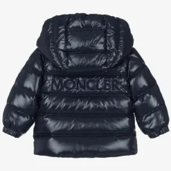 Moncler Enfant Navy Blue Anand Down Padded Puffer Coat Outlet