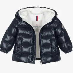 Moncler Enfant Navy Blue Anand Down Padded Puffer Coat Outlet