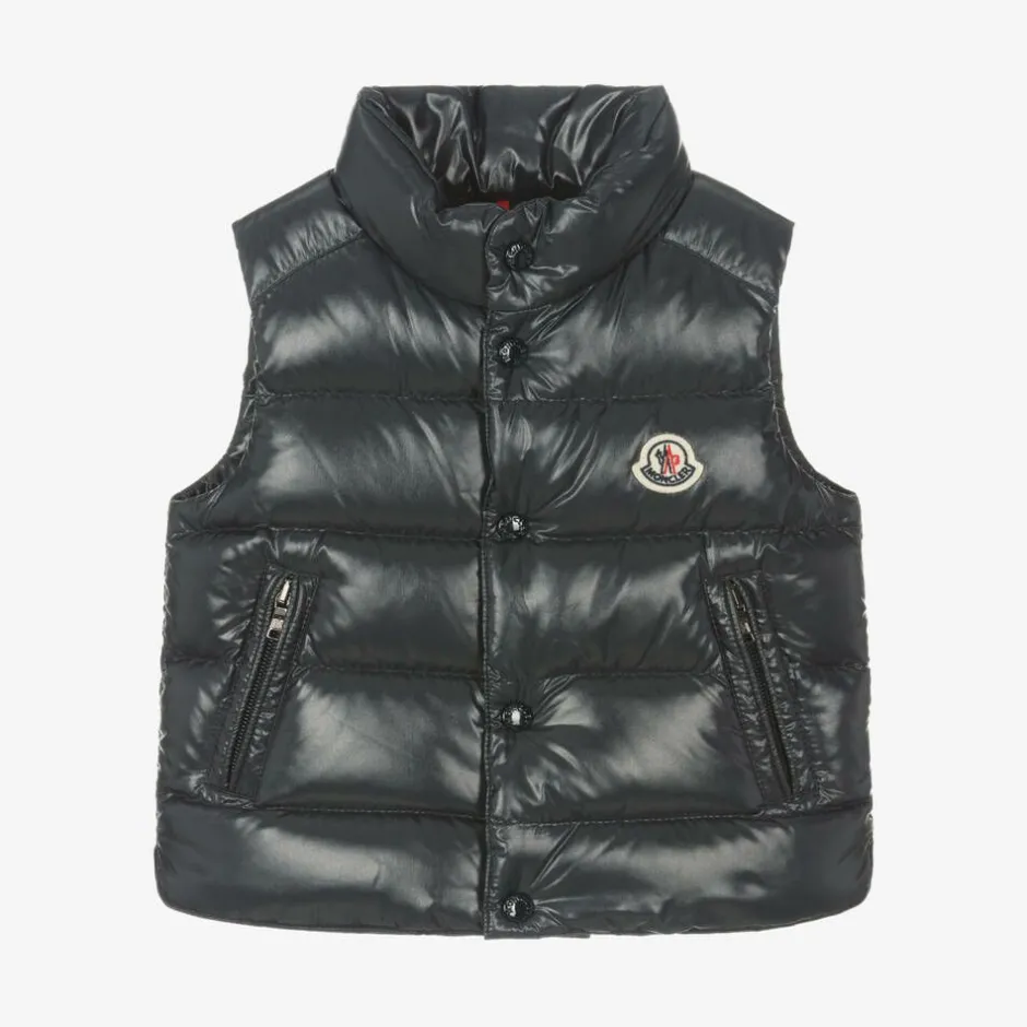 Moncler Enfant Navy Blue Bernard Down Padded Gilet New