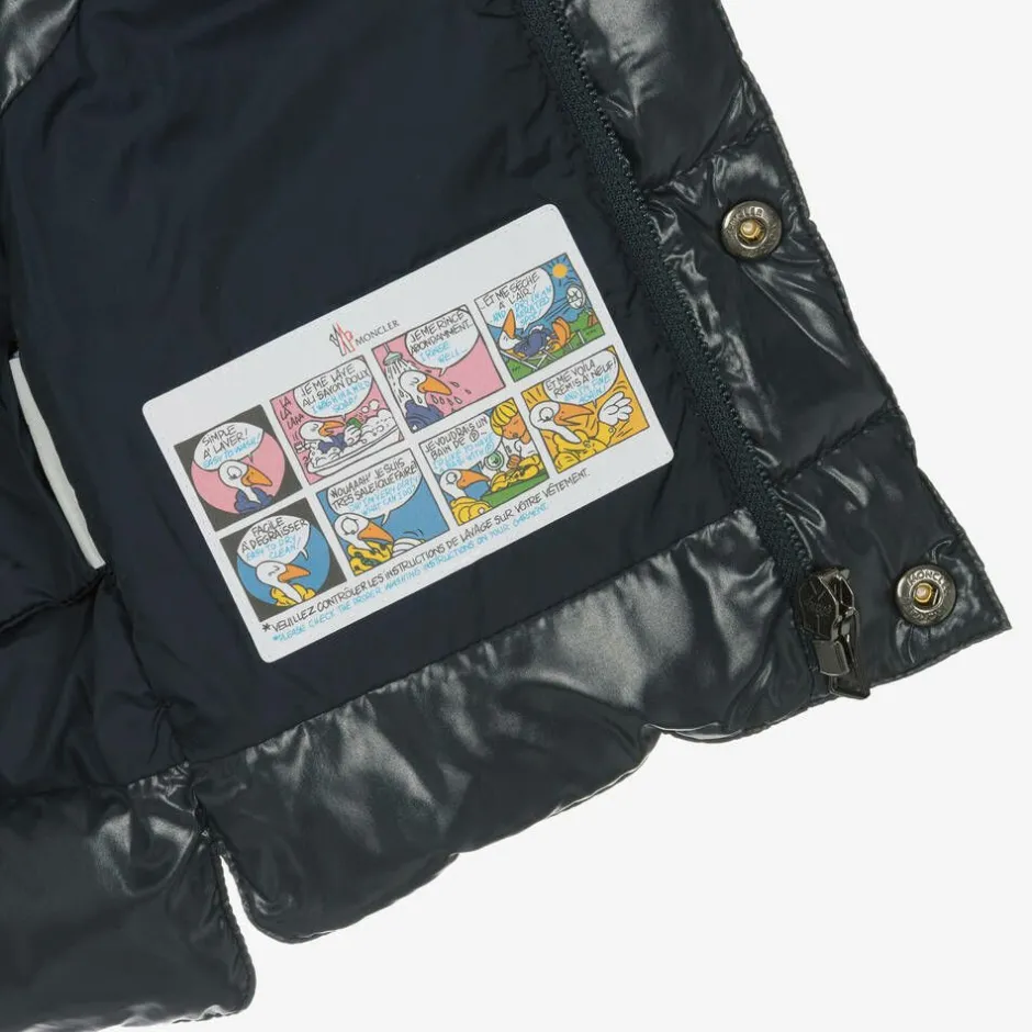 Moncler Enfant Navy Blue Bernard Down Padded Gilet New