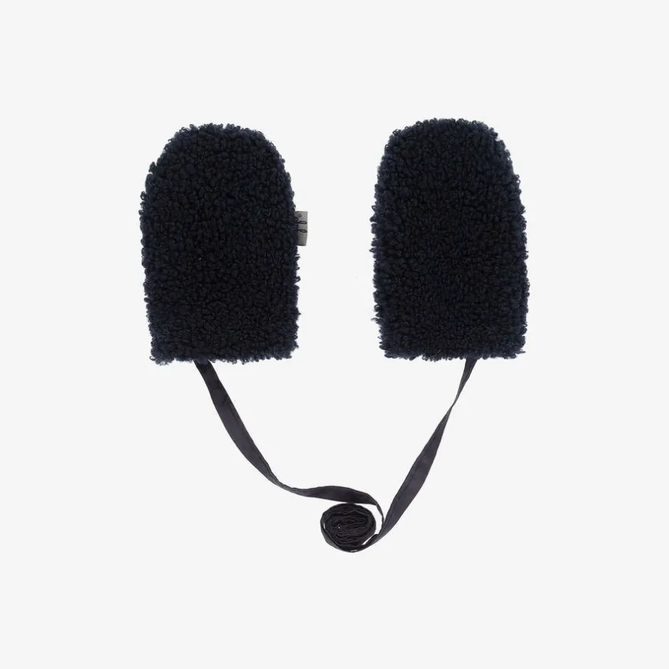 Il Gufo Navy Blue Bouclé Fleece Mittens Best