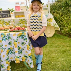 Angels Face Blue Bow Heel Sandals Navy Outlet