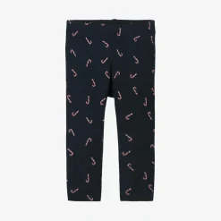 NAME IT Navy Blue Candy Cane Baby Leggings Sale