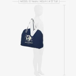 Mini Rodini Navy Blue Canvas Sports Bag (48cm) Online