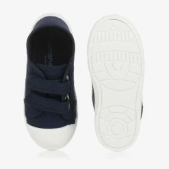 Pisamonas Navy Blue Canvas Velcro Trainers Outlet